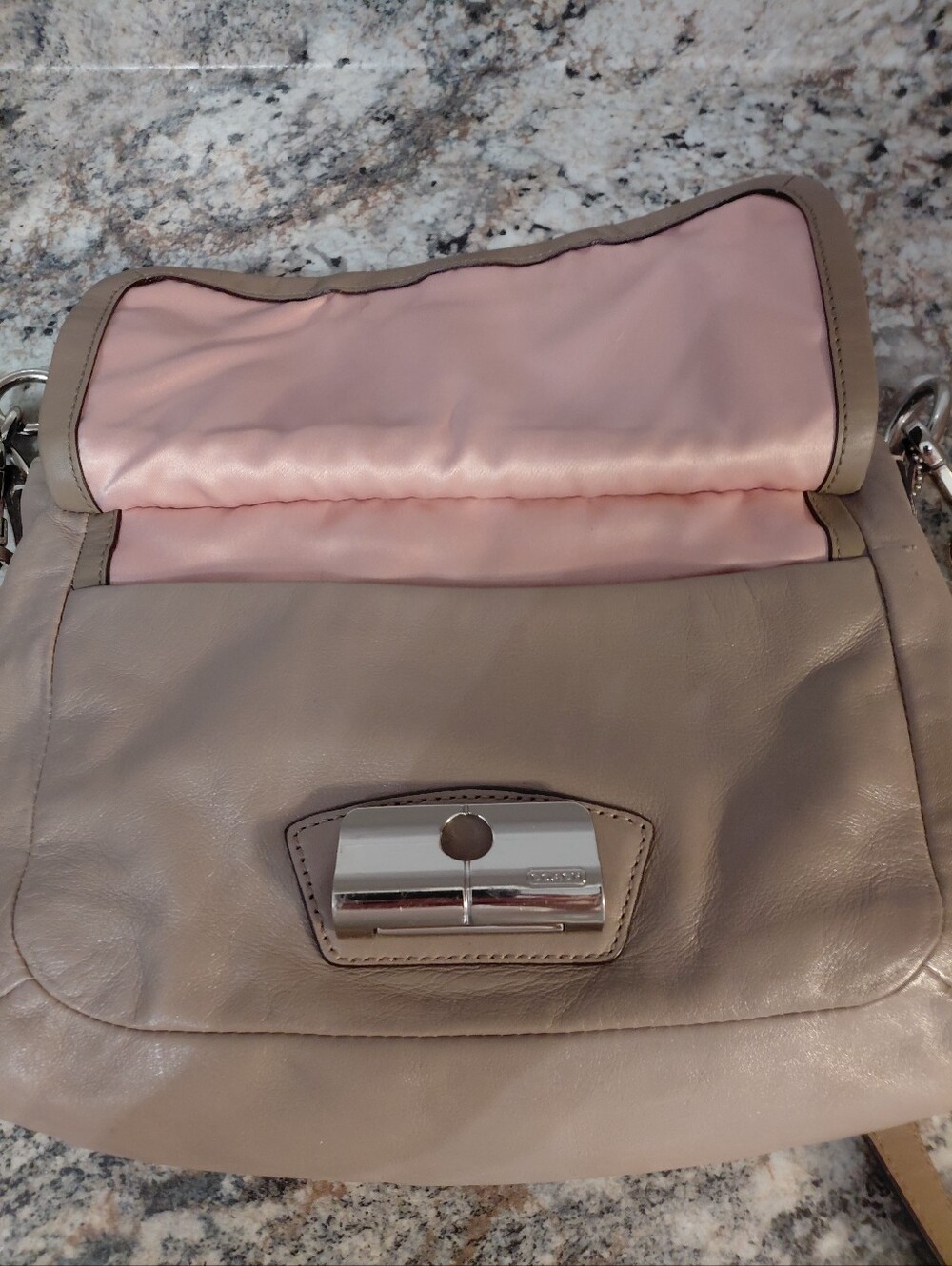 Coach Small Gray Kristin Hobo Leather Purse Handbag 19292 - Picture 5 of 10
